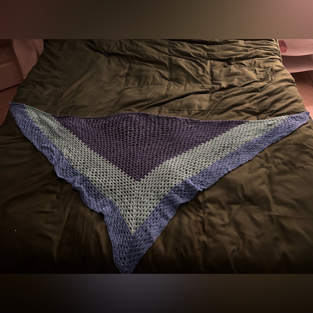 Handmade Triangular crochet Shawl
